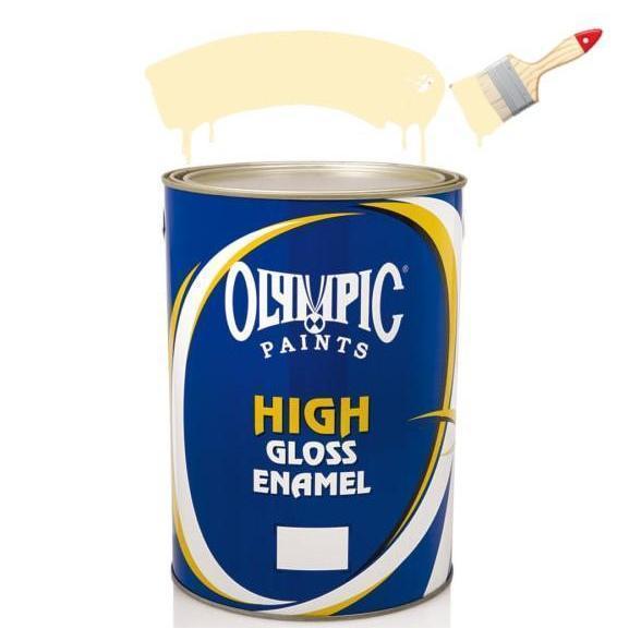 Paint Enamel Gloss Olympic-Paint-Olympic-1ℓ-Cream-diyshop.co.za