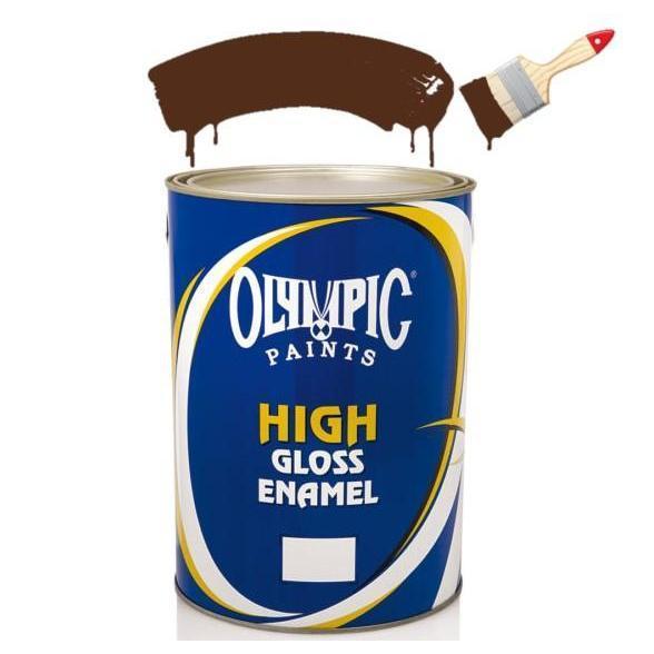 Paint Enamel Gloss Olympic-Paint-Olympic-500mℓ-PWD Brown-diyshop.co.za