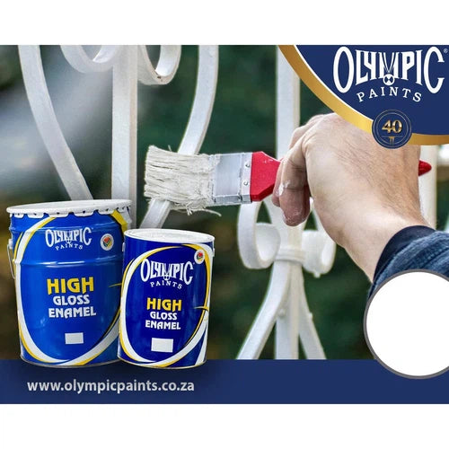 Paint Enamel High Gloss Olympic-5ℓ-White-