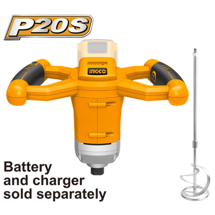 Paint/Liquids Mixer Cordless 𝑃20ˢ iNGCO-Tool Only-