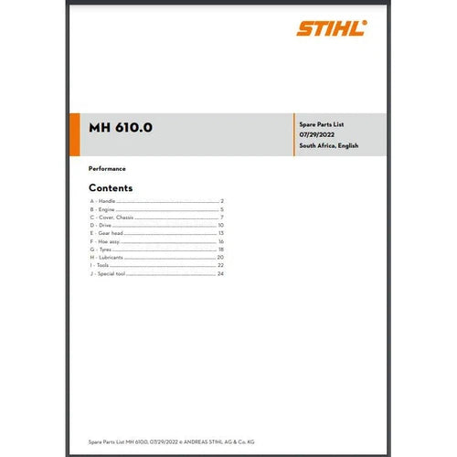 Parts List & Diagram MH610.0 STIHL-Power Tool & Equipment Manuals-STIHL-diyshop.co.za