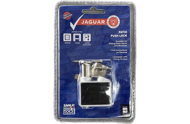 Patio Lock Press Pin Copydex Jaguar-Silver