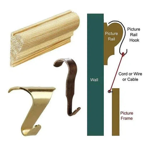 Picture Rail Hook-Antique Copper-each-