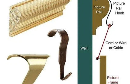 Picture Rail Hook-Antique Copper-each-
