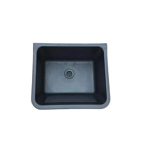Plastic Wash Trough Single-Black-