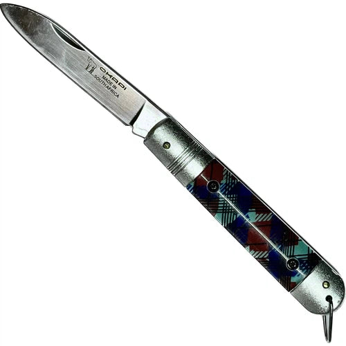 Pocket Knife Tartan Silver Okapi-Default Title