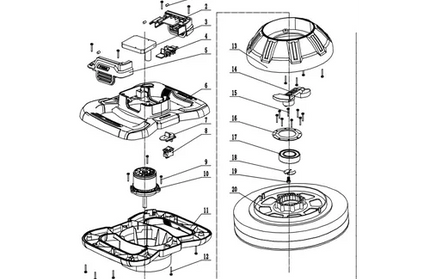 Polisher Cordless 254𝑚𝑚 𝑃20ˢ iNGCO-Tool Only-
