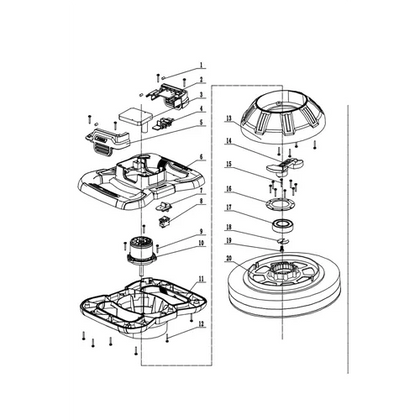 Polisher Cordless 254𝑚𝑚 𝑃20ˢ iNGCO-Tool Only-