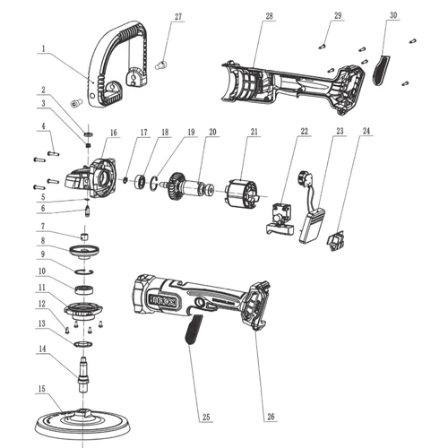 Polisher Cordless 𝑃20ˢ iNGCO-Tool Only-