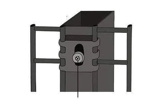 Post for Flat Panel Anti Cut-3.0m-Black