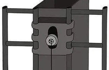 Post for Flat Panel Boundry-2.4m-Charcoal