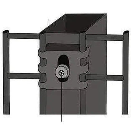 Post for Flat Panel Boundry-2.4m-Charcoal