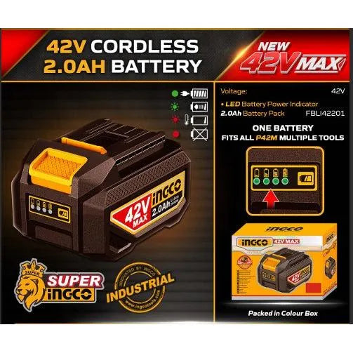 Power Tool Battery 𝑃42ᴹ LFP iNGCO-2.0𝐴𝒉/84𝑊𝒉-