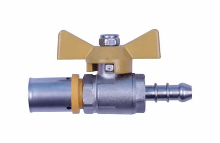 Press Crimp TSP Ball Valve Hosetail-15 x 8𝑚𝑚