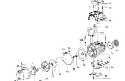 Pressure Pump Jet Self Priming JP 3-42 PM1 Grundfos-0.55𝑘𝑊/3𝑚³ℓ𝑝𝒉/𝐻18𝑚/2.7℔ + Ctrl-