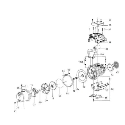 Pressure Pump Jet Self Priming JP 3-42 PM1 Grundfos-0.55𝑘𝑊/3𝑚³ℓ𝑝𝒉/𝐻18𝑚/2.7℔ + Ctrl-