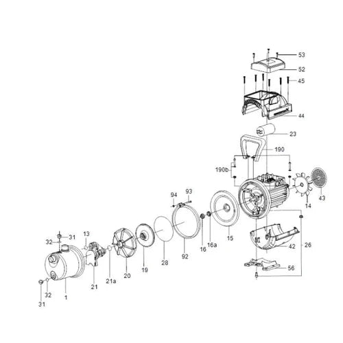 Pressure Pump Jet Self Priming JP 3-42 PM1 Grundfos-0.55𝑘𝑊/3𝑚³ℓ𝑝𝒉/𝐻18𝑚/2.7℔ + Ctrl-
