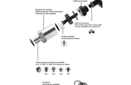 Pressure Transducer for VSD Pumps OULD-0-10 Bar-