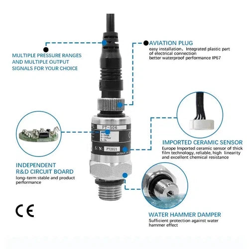 Pressure Transducer for VSD Pumps OULD-0-10 Bar-