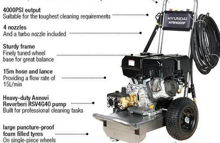 Pressure Washer 4T 5.5𝑘𝑊 275℔ Hyundai-