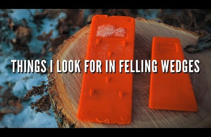 Using felling wedges for tree felling and firewood harvesting