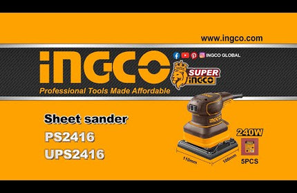 INGCO Palm Sanding Machine 240W PS2416 – official INGCO Jordan video