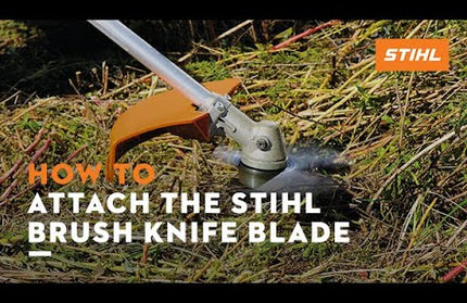 Attaching the STIHL Brush Knife 250mm Cutting Blade