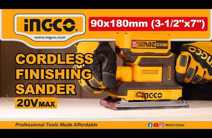 20V Brushless Cordless Finishing Sander INGCO CFSLI2031 – official INGCO Global video
