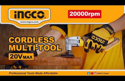 20V 6-Speed Cordless Multi-Tools with Attachments Oscillating Cutting Tool INGCO CMLI2022 – official INGCO Global video
