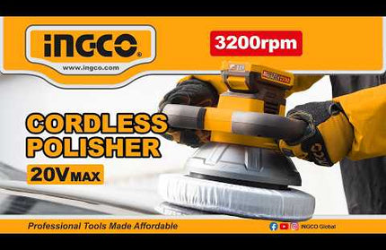 20V 254mm Brushless Cordless Polisher INGCO COPLI202548 – official INGCO Global video