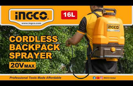 20V 16L Cordless Backpack Sprayer INGCO CSPLI2016 – official INGCO Global video