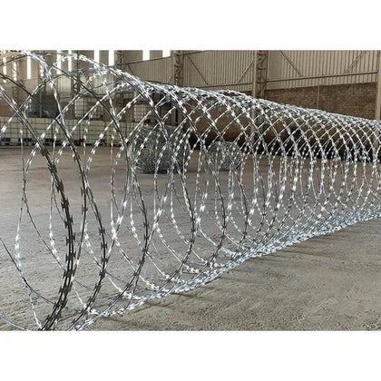 Razor Wire Barbed Tape Concertina-𝐻450𝑚𝑚 x 𝐿10𝑚-