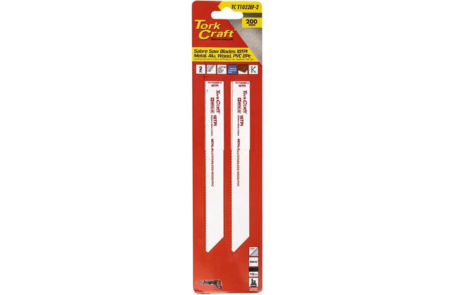 Reciprocating Saw Blades-Metal/Alu/Wood/PVC-𝐿150𝑚𝑚 x 10tpi-2 Pack