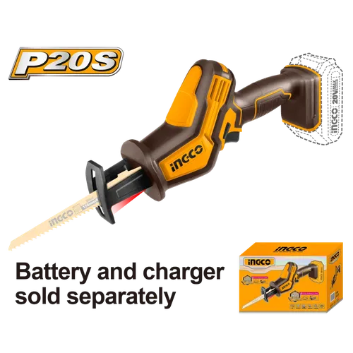 Reciprocating Saw Cordless 20𝑉 Pistol Grip iNGCO-Tool Only-