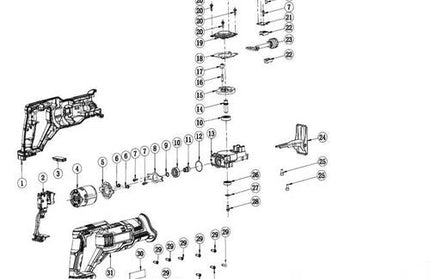 Reciprocating Saw Cordless 𝑃20ˢ iNGCO-Tool Only-