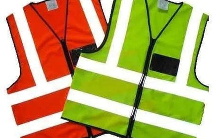 Reflective Vest with Zip & ID Pocket-Lime-Medium