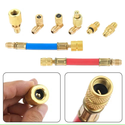 Refrigerant Automotive Swivel Adapters 8pc Kit-