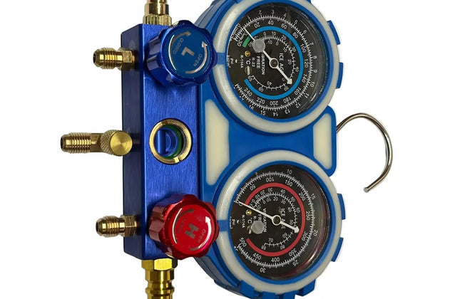Refrigerant Gauge Double Manifold Incased KIT-Default Title