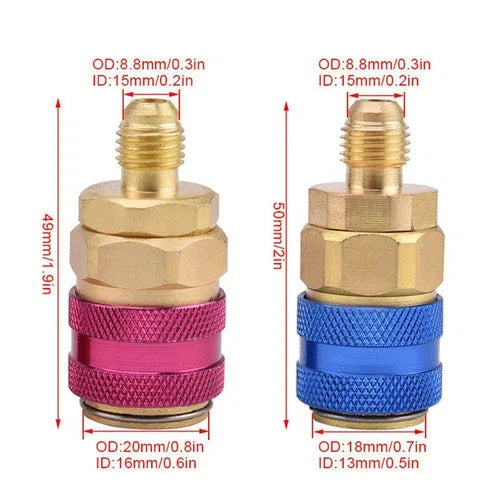 Refrigerant Quick Coupler Adapter Set R134a-Refrigerators-Hongsen-diyshop.co.za