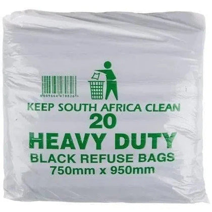 Refuse Bags 40μ𝑚-Black-20 Pack-