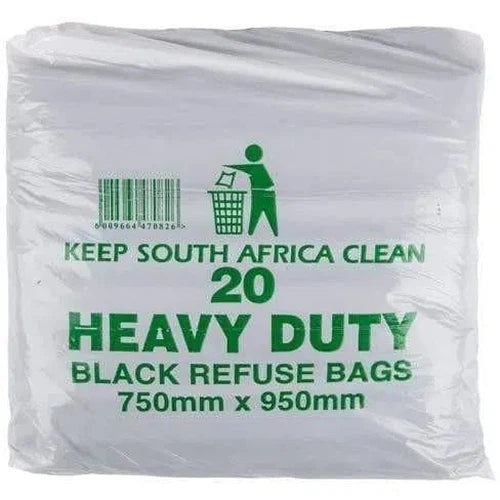Refuse Bags 40μ𝑚-Black-20 Pack-