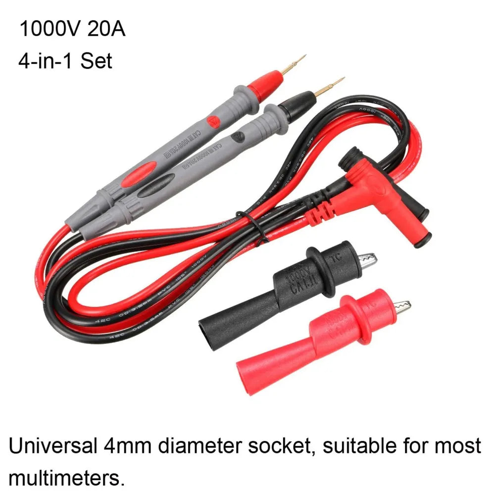 Replacement Leads for Multimeter with Croc Clips-