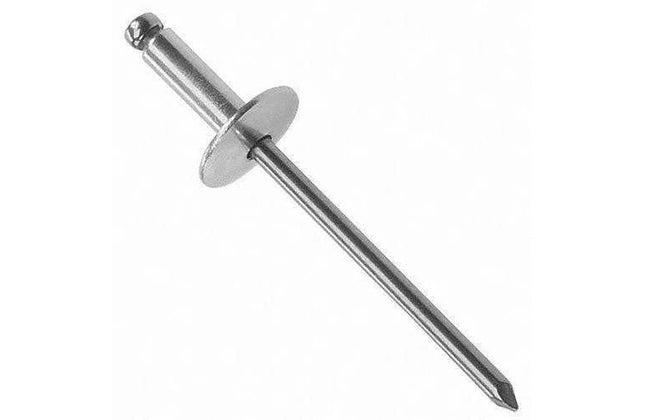 Rivet Large Flange Aluminium 𝑝/𝑔ram-4.0x10𝑚𝑚(±558/𝐾𝑔)