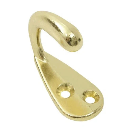 Robe Hook Brass Plated »-Archies Hardware-Single #336-diyshop.co.za