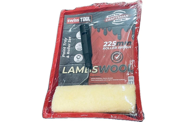 Roller & Pan Synthetic Lambswool Swiss-225mm
