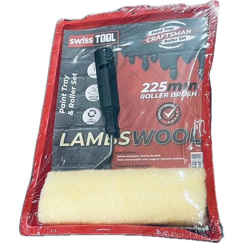Roller & Pan Synthetic Lambswool Swiss-225mm-