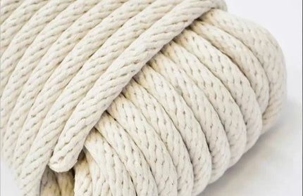 Rope Cotton Braid Sash Cord-⌀5𝑚𝑚 x 𝐿30𝑚-Cream