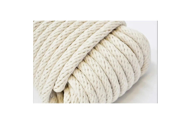 Rope Cotton Braid Sash Cord-⌀5𝑚𝑚 x 𝐿30𝑚-Cream