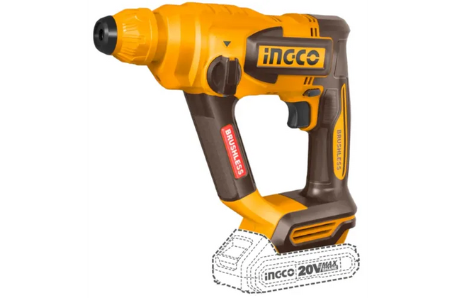 Rotary Hammer Drill Cordless 𝑃20ˢ iNGCO »-18𝑚𝑚-Tool Only