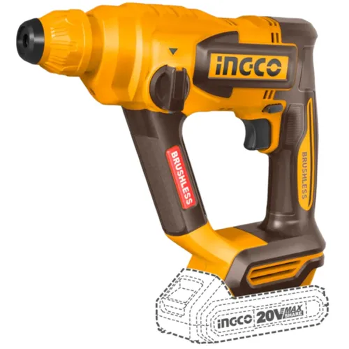 Rotary Hammer Drill Cordless 𝑃20ˢ iNGCO »-18𝑚𝑚-Tool Only-